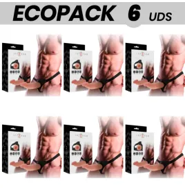 ECOPACK 6 UNIT - INTENSE IMBRACATURA CAVA CON DILDO 18 X 3,5 CM