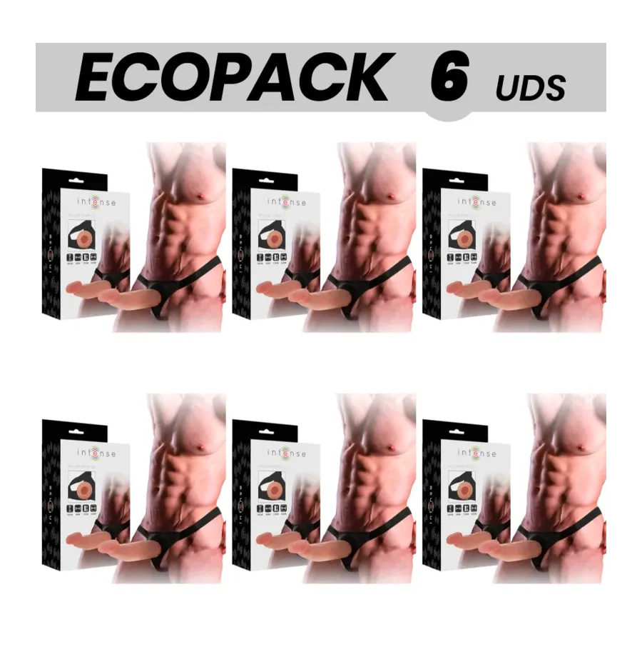 ECOPACK 6 UNIT - INTENSE IMBRACATURA CAVA CON DILDO 18 X 3,5 CM
