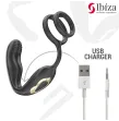 IBIZA - WIGGLE REMOTE CONTROLLED ROTATING ANAL PLUG WITH PERINEAL VIBRATION AND PENIS ENHANCING RINGS