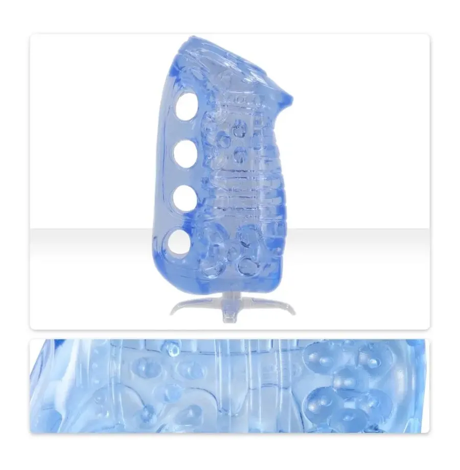 FLESHLIGHT – FLESHSKINS GRIP BLUE ICE MANUAL MALE MASTURBATOR BLUE FLESHLIGHT – FLESHSKINS GRIP BLUE ICE MANUAL MALE MASTURBATOR BLUE