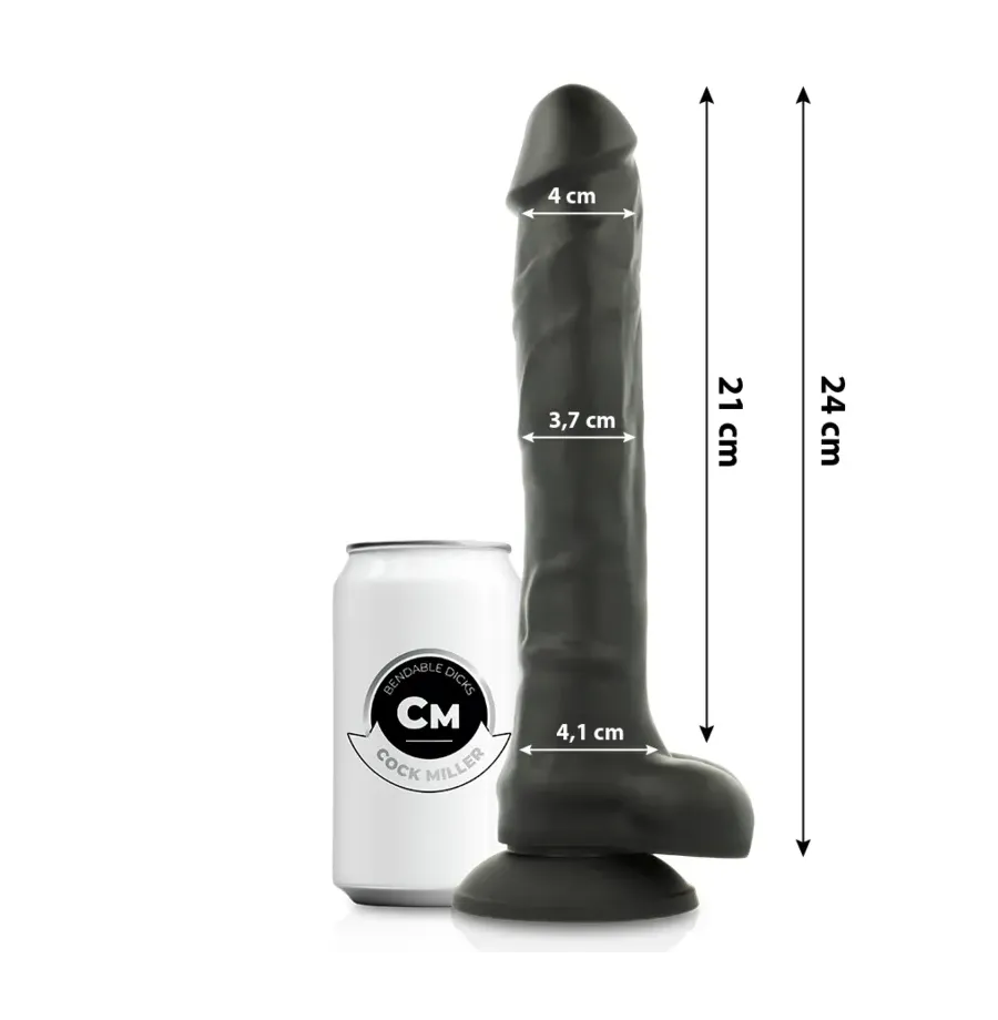 COCK MILLER - SILIKON DICHTE COCKSIL ARTIKULIERBAR SCHWARZ 24 CM COCK MILLER - SILIKON DICHTE COCKSIL ARTIKULIERBAR SCHWARZ 24 CM