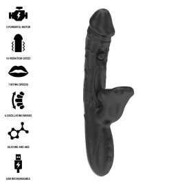 IBIZA - VIBRATOR UND KLITORIS-STIMULATOR MIT BEISS- UND ROTATIONSEFFEKT