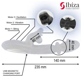 IBIZA - VIBRATOR UND KLITORIS-STIMULATOR MIT BEISS- UND ROTATIONSEFFEKT
