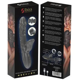 IBIZA - VIBRATOR UND KLITORIS-STIMULATOR MIT BEISS- UND ROTATIONSEFFEKT