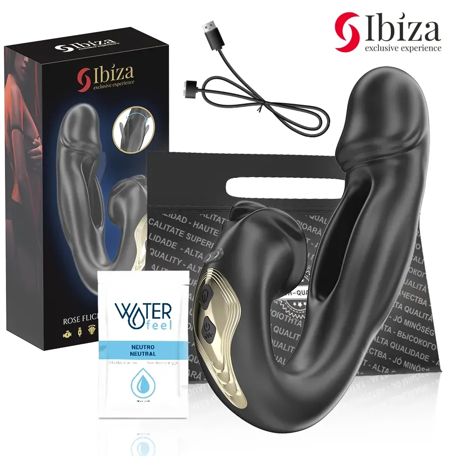 IBIZA - ROSE VIBRATOR FLICKING EFFECT AND CLIT STIMULATOR