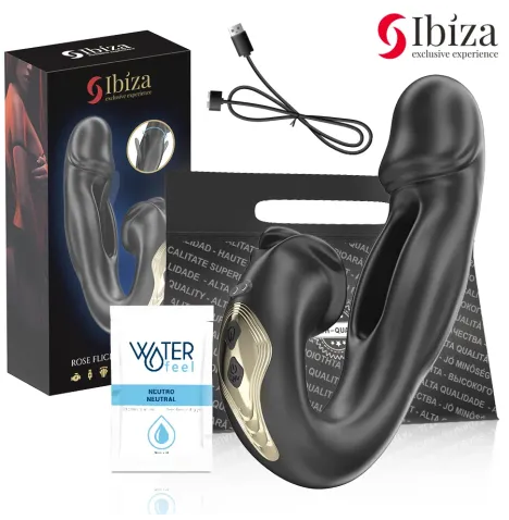 IBIZA - ROSE VIBRADOR EFECTO OSCILANTE Y ESTIMULADOR CLÍTORIS