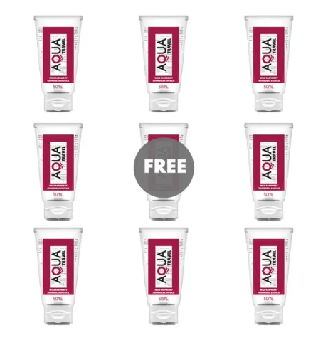 AQUA TRAVEL - LUBRIFIANT A BASE DEAU SAVEUR FRAMBOISE SAUVAGE - 50 ML 81 OFFERT
