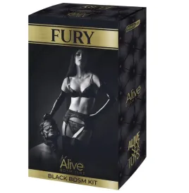 ALIVE - KIT FURY 10 PIÈCES BDSM NOIR
