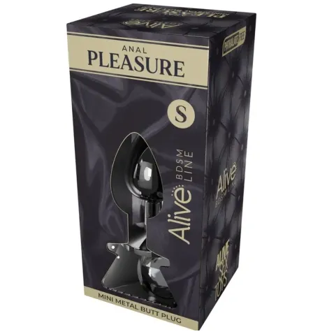 ALIVE - ANAL PLEASURE MINI PLUG METALL SCHWARZ GRÖSSE S