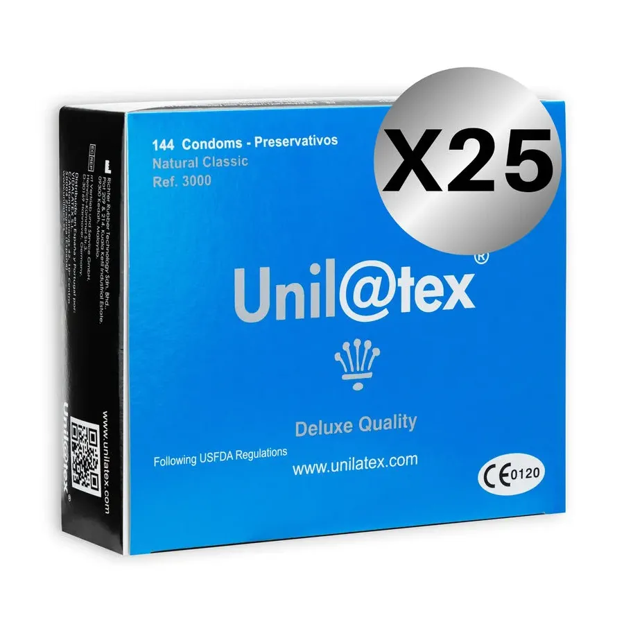 UNILATEX - PRESERVATIVOS NATURALES 144 UDS X 25 UDS