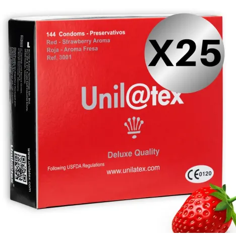 UNILATEX - CONSERVATEURS ROUGE - FRAISE PACK 25 X 144 UNITÉS