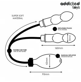 ADDICTED TOYS - PLUG ANAL DOUBLE GONFLABLE MODÈLE 1