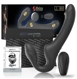 IBIZA - VIBRATEUR SANS BRETELLES AVEC BOUTON-POUSSOIR DE TÉLÉCOMMANDE