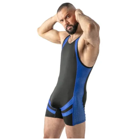 LOCKER GEAR - MONO DÉBARDEUR À ACCÈS OUVERT BLEU S