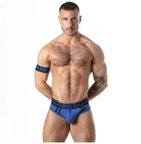 LOCKER GEAR - SPORT MESH JOCK BRIEF BLUE S
