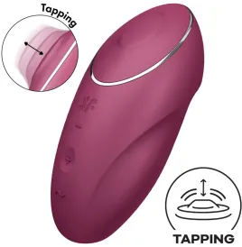 SATISFYER - TAP and CLIMAX 1 AUFLEGVIBRATOR ROT