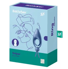 SATISFYER - VIBRATEUR ANNEAU SNIPER BLEU