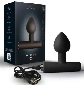ROCKS-OFF - NOVA ASTRYX PREMIUM PLUG ANAL RECARGABLE 16 FUNCIONES NEGRO
