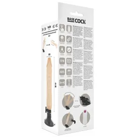 BASECOCK - REALISTIC VIBRATOR REMOTE CONTROL FLESH 20 CM -O- 4 CM