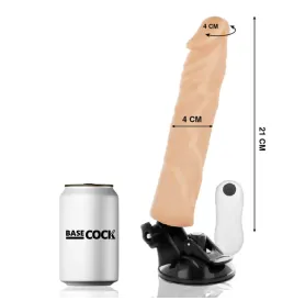 BASECOCK - VIBRATORE REALISTICO TELECOMANDO NATURALE 21 CM -O- 4 CM