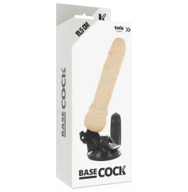 BASECOCK - VIBRATEUR RÉALISTE TÉLÉCOMMANDE NATUREL 19.5 CM -O- 4 CM