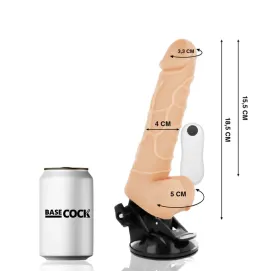BASECOCK - REALISTIC VIBRATOR REMOTE CONTROL FLESH 18.5 CM -O- 4CM