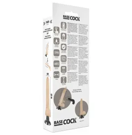 BASECOCK - VIBRATORE REALISTICO 2-1 NATURALE 18.5 CM -O- 4 CM