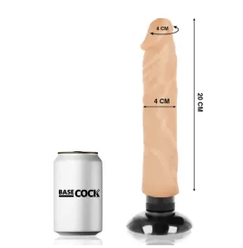 BASECOCK - VIBRATEUR RÉALISTE 2-1 NATUREL 20 CM -O- 4 CM