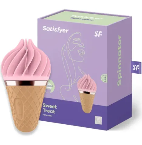 SATISFYER - SWEET TREAT SPINNATOR MARRÓN and ROSA