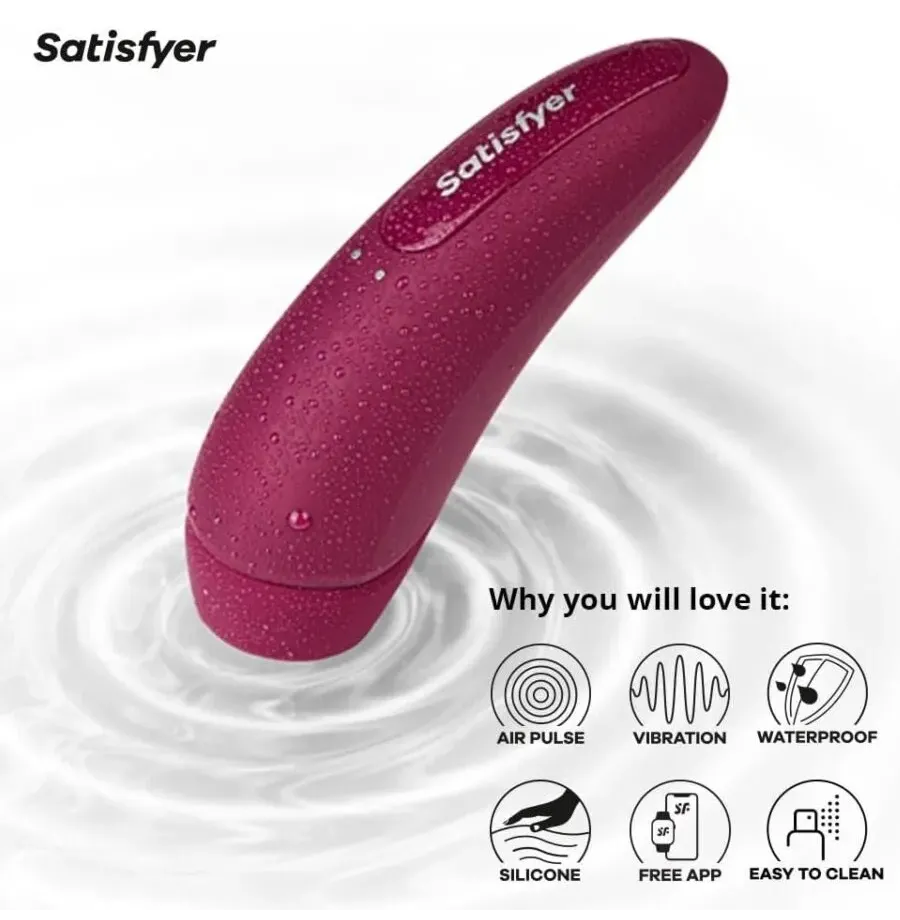 SATISFYER - CURVY 1 ROUGE ROSE SATISFYER - CURVY 1 ROUGE ROSE