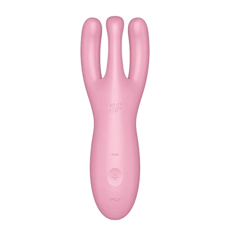 SATISFYER - APPLICATION VIBRATEUR THREESOME 4 ROSE SATISFYER - APPLICATION VIBRATEUR THREESOME 4 ROSE