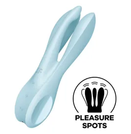 SATISFYER - VIBRATEUR THREESOME 1 BLEU