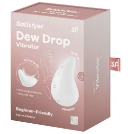 SATISFYER - VIBRATEUR DEW DROP LAY-ON BLANC