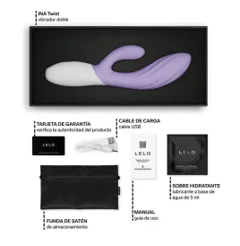 LELO - INA TWIST DOUBLE VIBRATOR RABBIT FOR G-SPOT AND CLITORIS LAVENDER