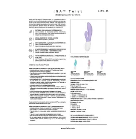 LELO - INA TWIST DOUBLE VIBRATOR RABBIT FOR G-SPOT AND CLITORIS LAVENDER