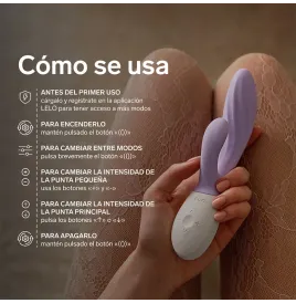 LELO - INA TWIST DOUBLE VIBRATOR RABBIT FOR G-SPOT AND CLITORIS LAVENDER