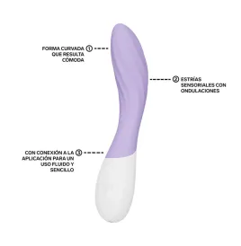 LELO - MONA TWIST VIBRATORE PER IL PUNTO G RICARICABILE E CONTROLLABILE TRAMITE APP, COLORE LAVANDA