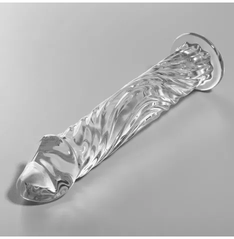 NEBULA SERIES BY IBIZA - MODEL 12 DILDO BOROSILICATE GLASS CLEAR 17 CM -O- 3.5 CM