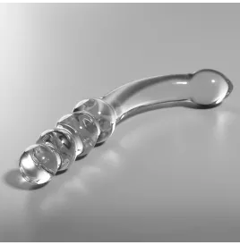 NEBULA SERIES BY IBIZA - MODÈLE 14 GODE EN VERRE BOROSILICATE CLAIR 18.5 CM -O- 3 CM
