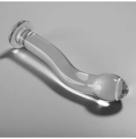 NEBULA SERIES BY IBIZA - MODEL 18 DILDO BOROSILICATE GLASS CLEAR 18.5 CM -O- 3.5 CM