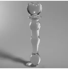 NEBULA SERIES BY IBIZA - MODEL 21 DILDO BOROSILICATE GLASS CLEAR 20.5 CM -O- 3.5 CM