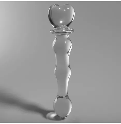 NEBULA SERIES BY IBIZA - MODELLO 21 DILDO IN VETRO BOROSILICATO TRASPARENTE 20.5 CM -O- 3.5 CM