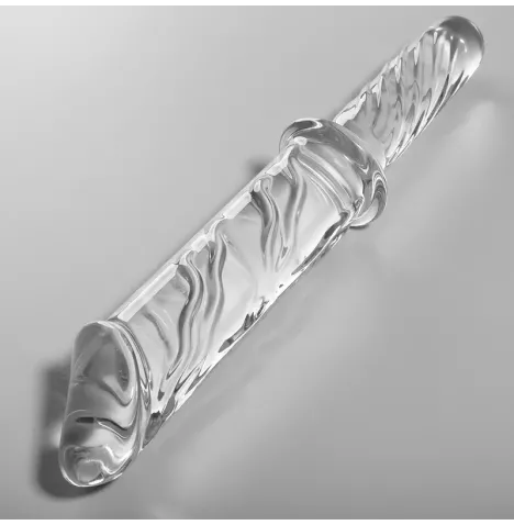 NEBULA SERIES BY IBIZA - MODEL 24 DILDO BOROSILICATE GLASS CLEAR 28.5 CM -O- 5 CM