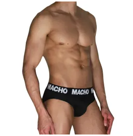 MACHO - MCH007 CLASSIC SLIP BLACK BLACK S