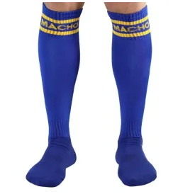 MACHO - CALCETINES LARGOS TALLA ÚNICA AZUL