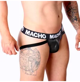 MACHO - MX25NC JOCK NERO PELLE S