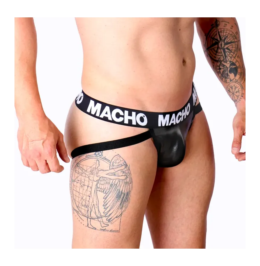 MACHO - MX25NC JOCK CUERO NEGRO S MACHO - MX25NC JOCK CUERO NEGRO S