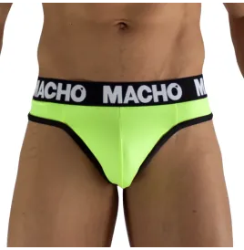 MACHO - MTG001 FLUORESCENT YELLOW THONG SIZE S