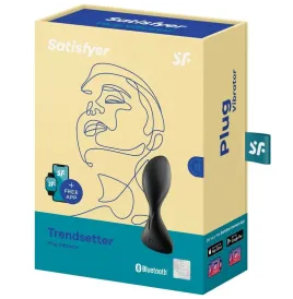 SATISFYER - TRENDSETTER VIBRATING PLUG APP BLACK