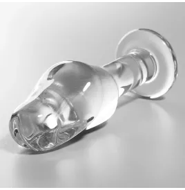 NEBULA SERIES BY IBIZA - MODELLO 6 PLUG ANALE VETRO BOROSILICATO TRASPARENTE 12.5 CM -O- 4 CM
